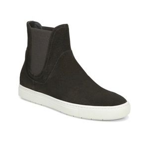 Vince Nira High-Top Suede Slip on Sneakers